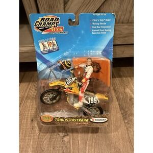 2001 Road Champs MXS Travis Pastrana #199 Dirtbike Toy Suzuki Motocross Rare New